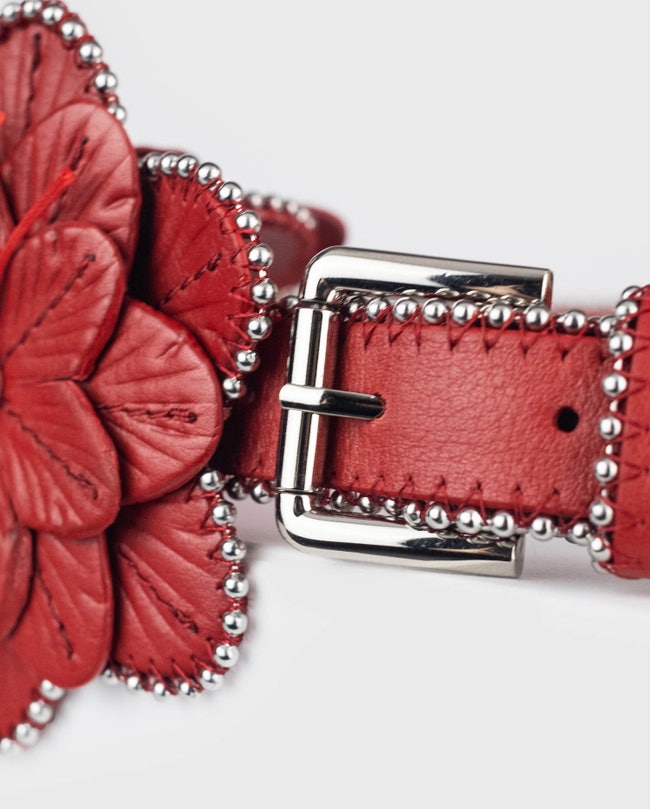 Italian Leather Red Patent Leather Belt – ANNA MILAN