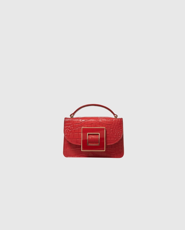 Balenciaga Hourglass Leather Bag in Red