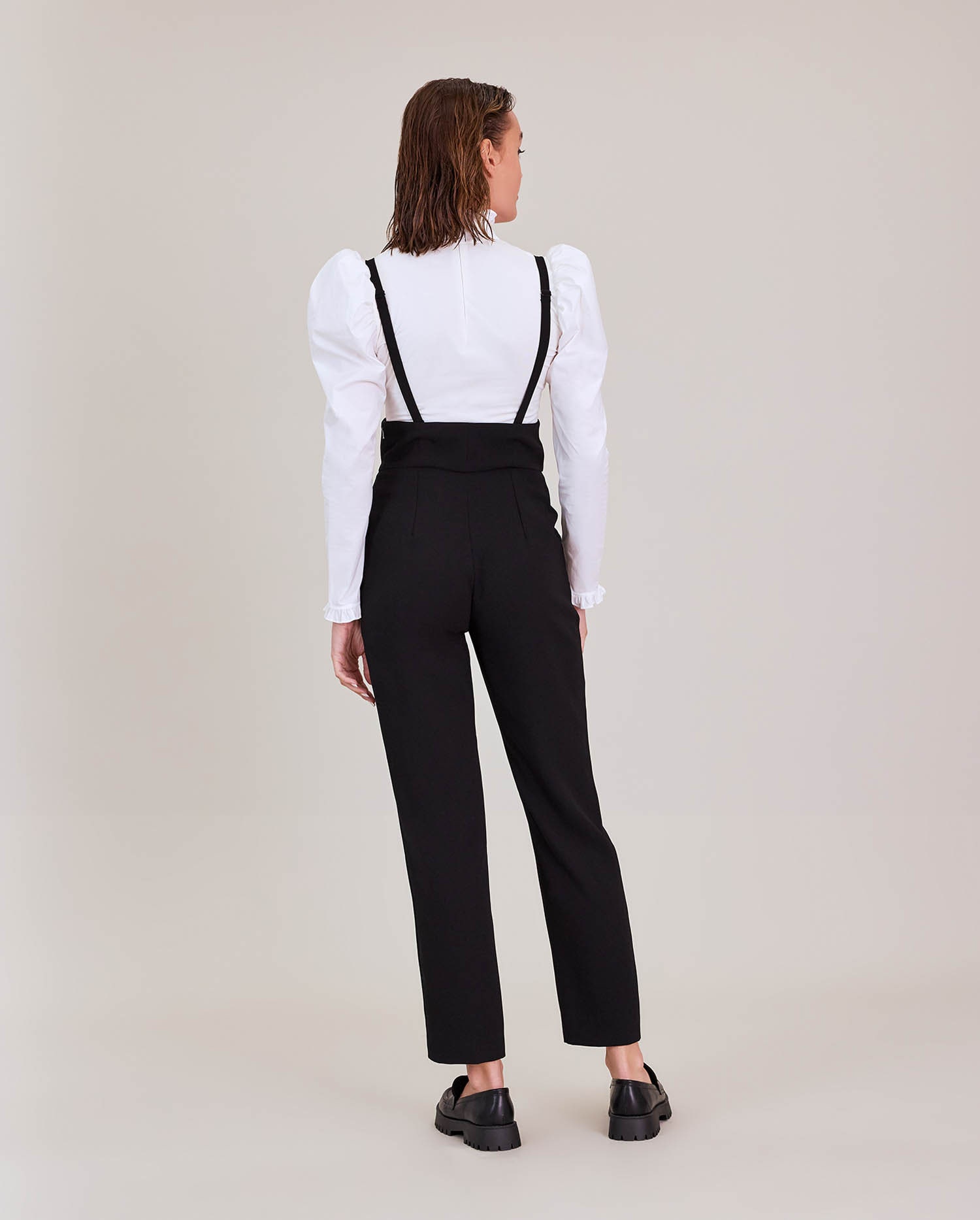 追記！Suspenders Highwaist Pants Tilda High Waist Wide Leg Pinstripe Suspender Trousers