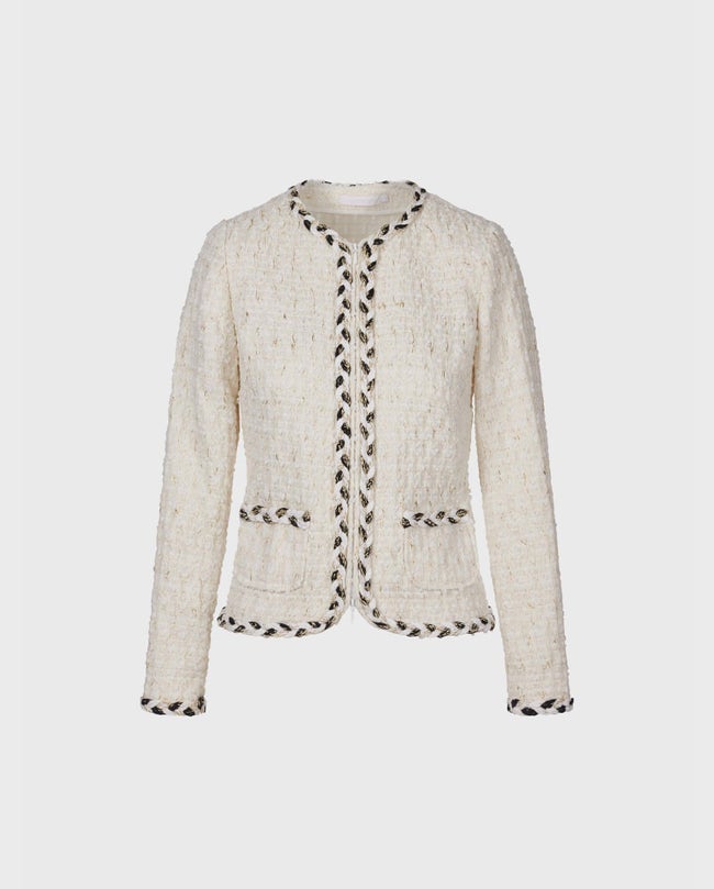 Chanel Off-White Tweed Jacket