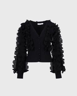 Ruffle cardigan sales
