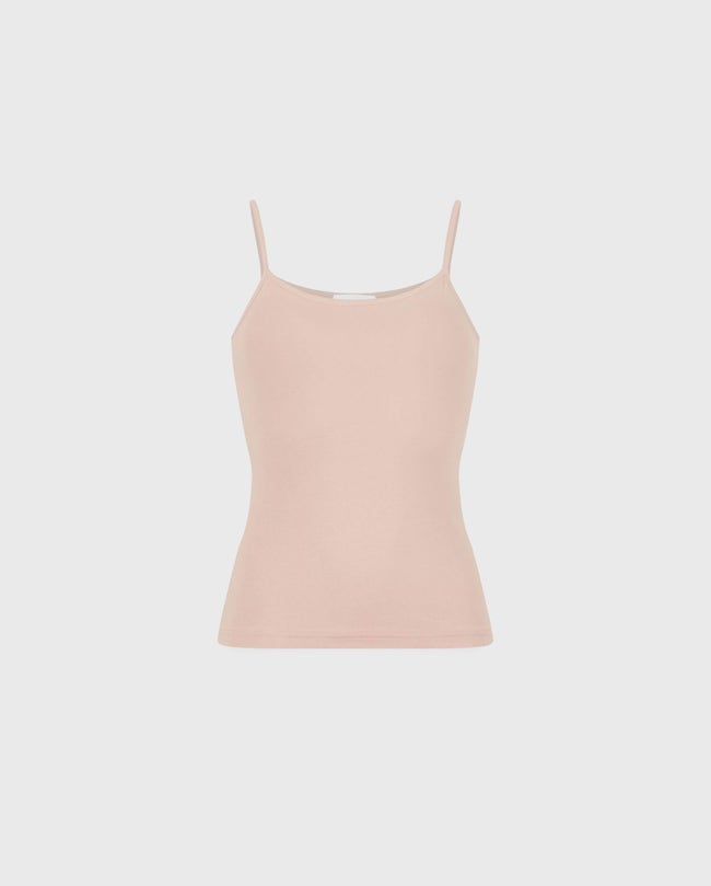 Nude Knit Stretch Camisole With Thin Straps: Women's Luxury Camisoles