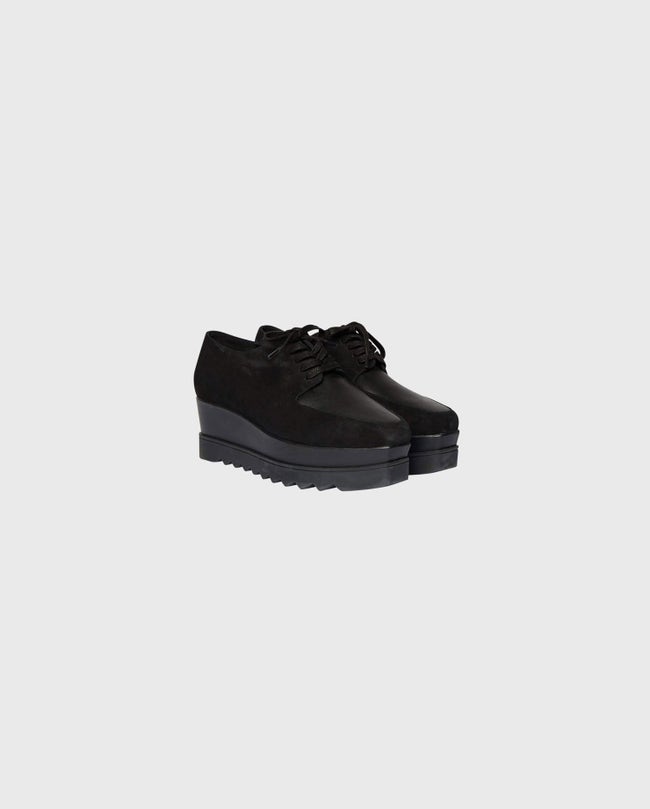 Georgio: Black Platform Sneakers: Designer Women's Shoes: Anne