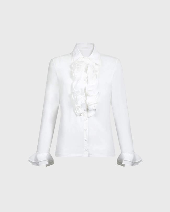 Check Ruffle Detail Blouse - Women - Ready-to-Wear