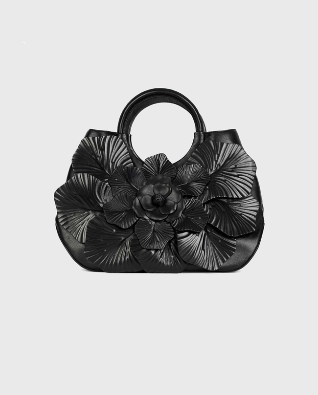 Flower Tote leather handbag