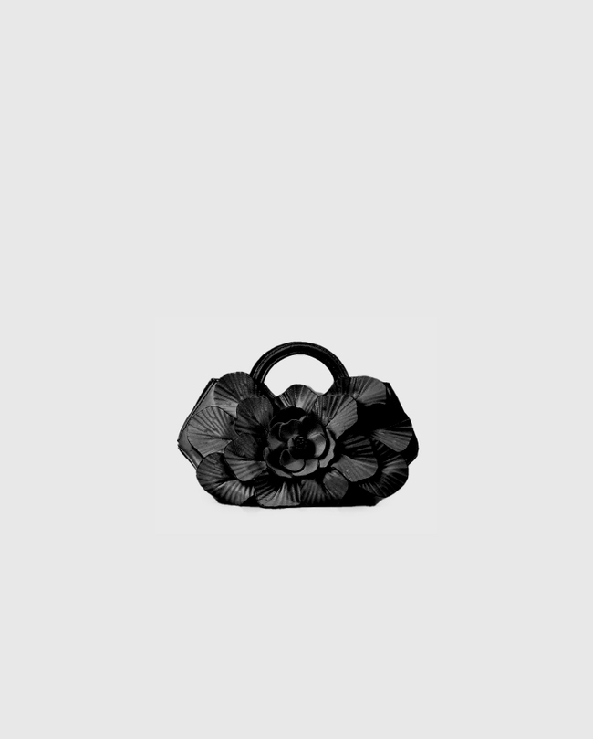 Discover the Elegance of our Signature Leather SCARLETT MINI Handbag in  Black: Shop Now