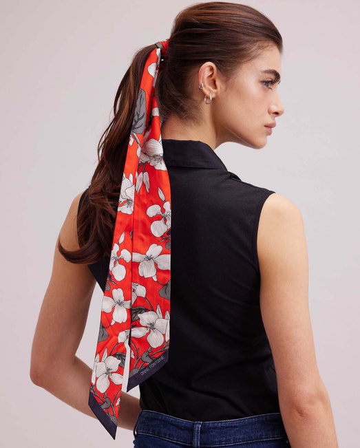 TAYLER Silk Scarf front view 
