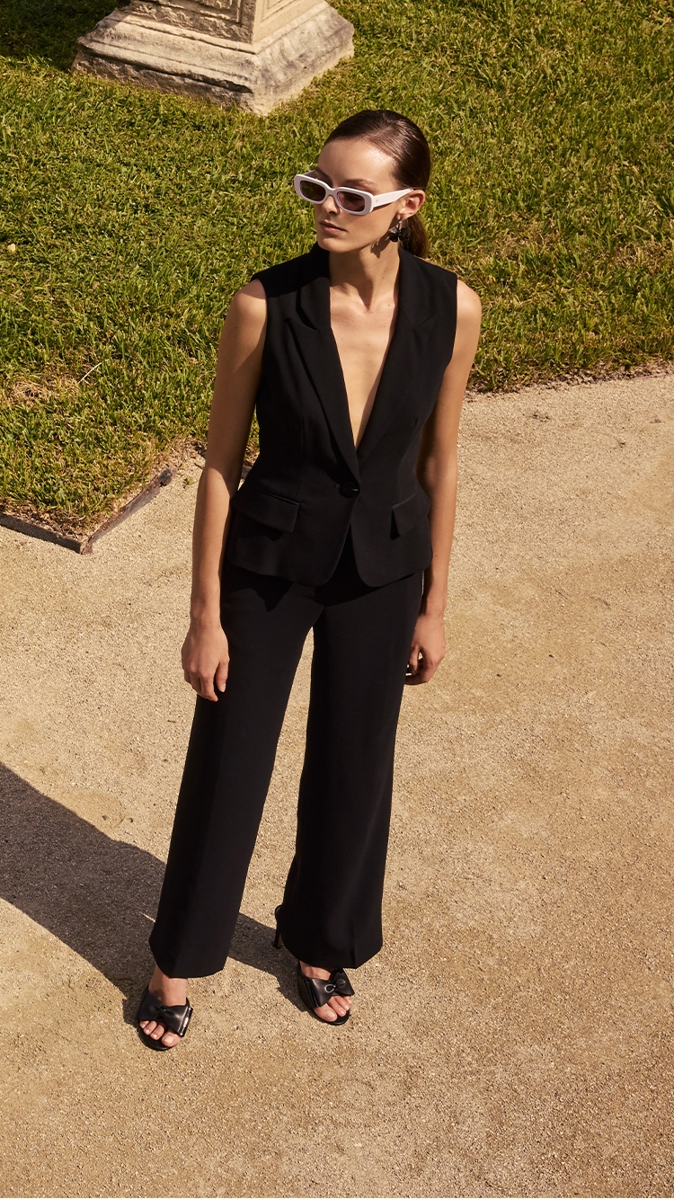 ミモザAnneFontaineアンフォンテーヌ フリルブラウス ジャケット Luxury Parisian Fashion for Women | Anne Fontaine