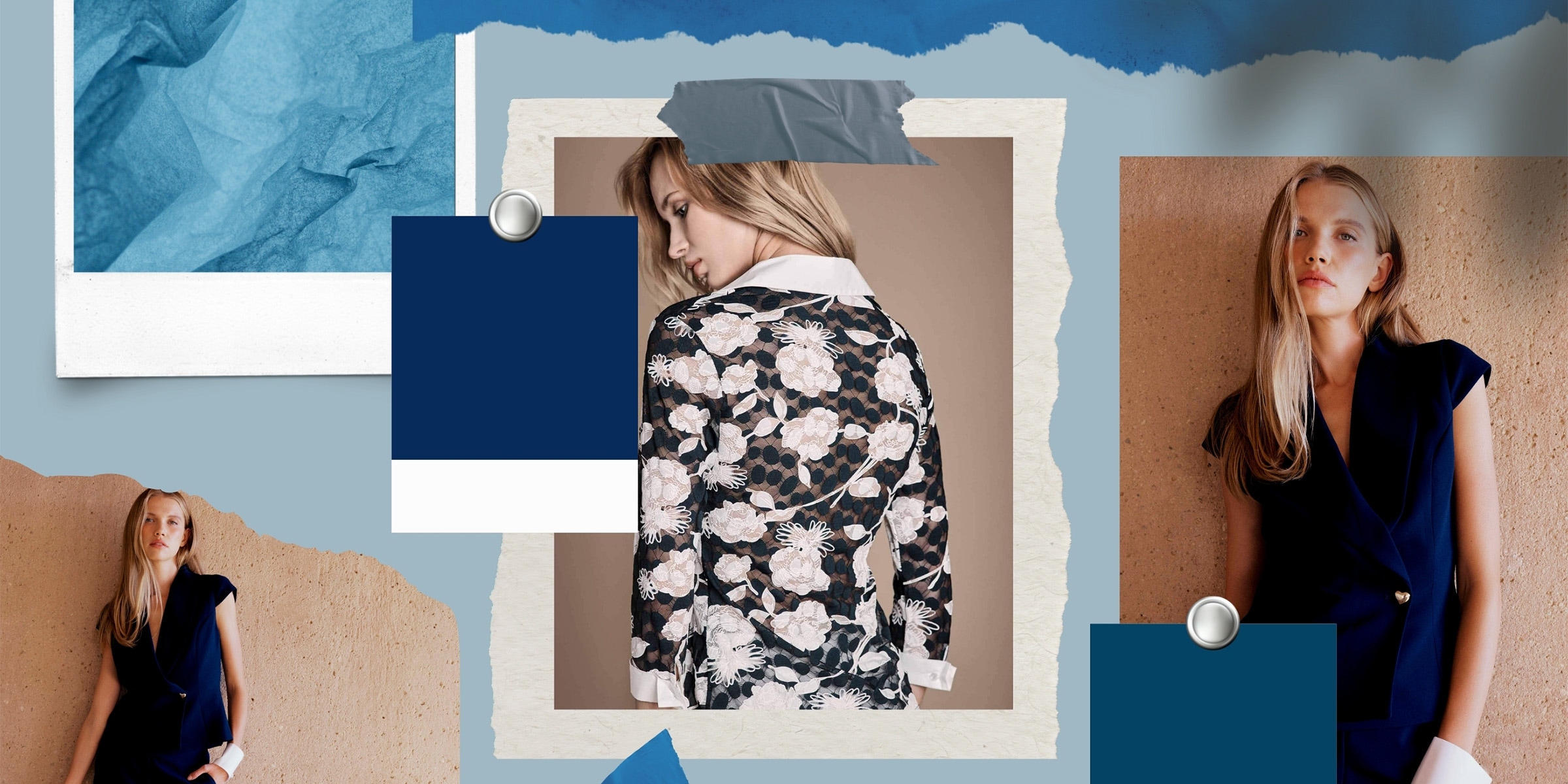 Immerse in a Blue Editorial Journey of Serenity and Depth from Designer Anne Fontaine