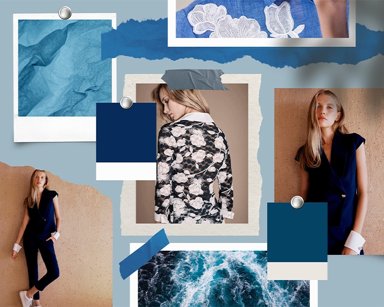 Immerse in a Blue Editorial Journey of Serenity and Depth from Designer Anne Fontaine