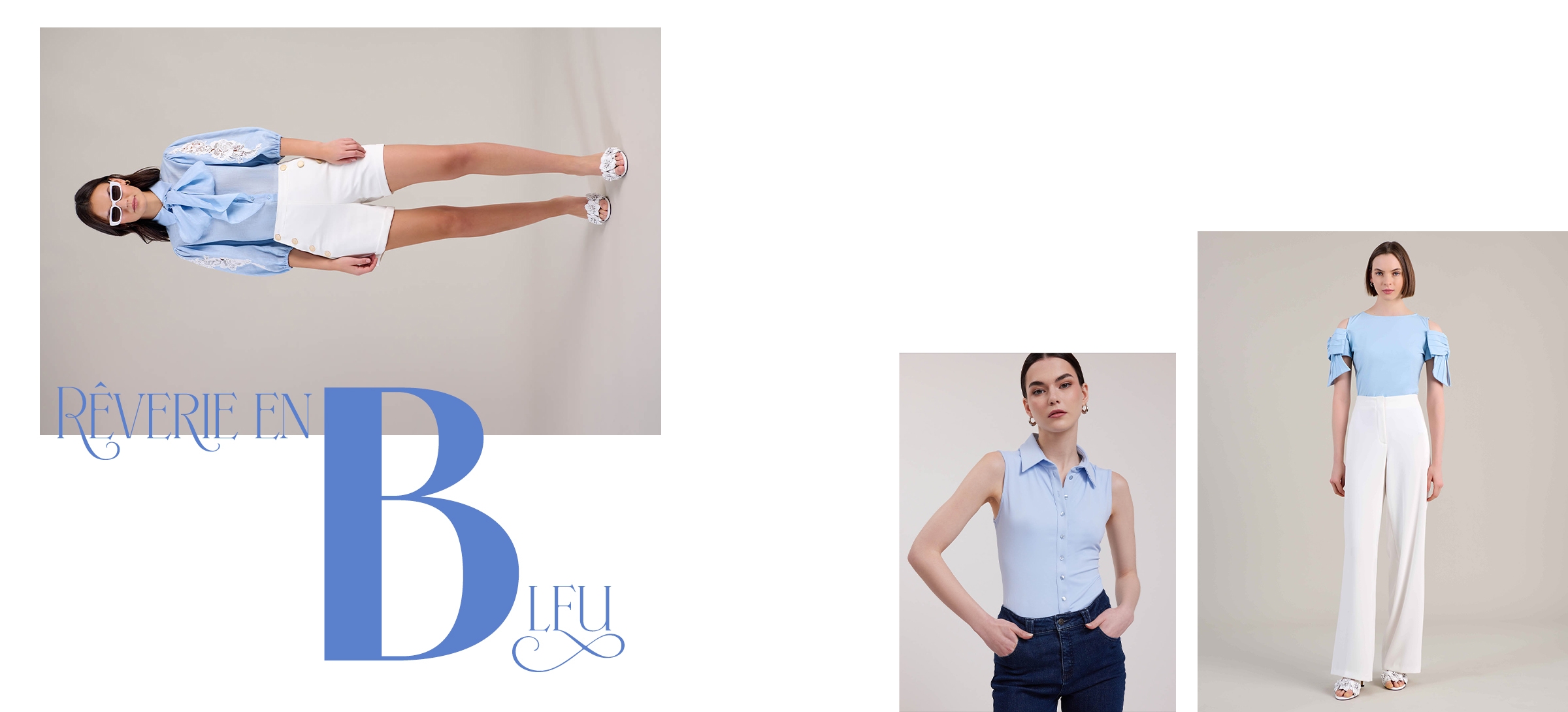 Découvrez la sélection de silhouettes bleues d'Anne Fontaine