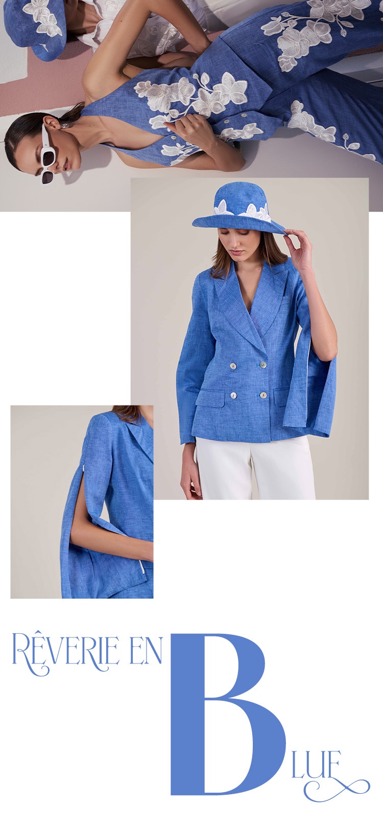 Découvrez la sélection de silhouettes bleues d'Anne Fontaine