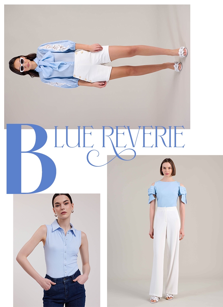 Découvrez la sélection de silhouettes bleues d'Anne Fontaine