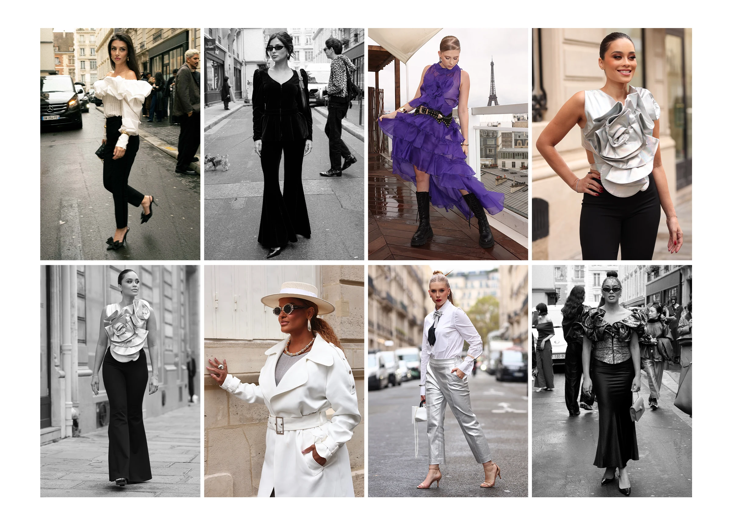 PARIS FASHION WEEK MODEL COLLAGE
