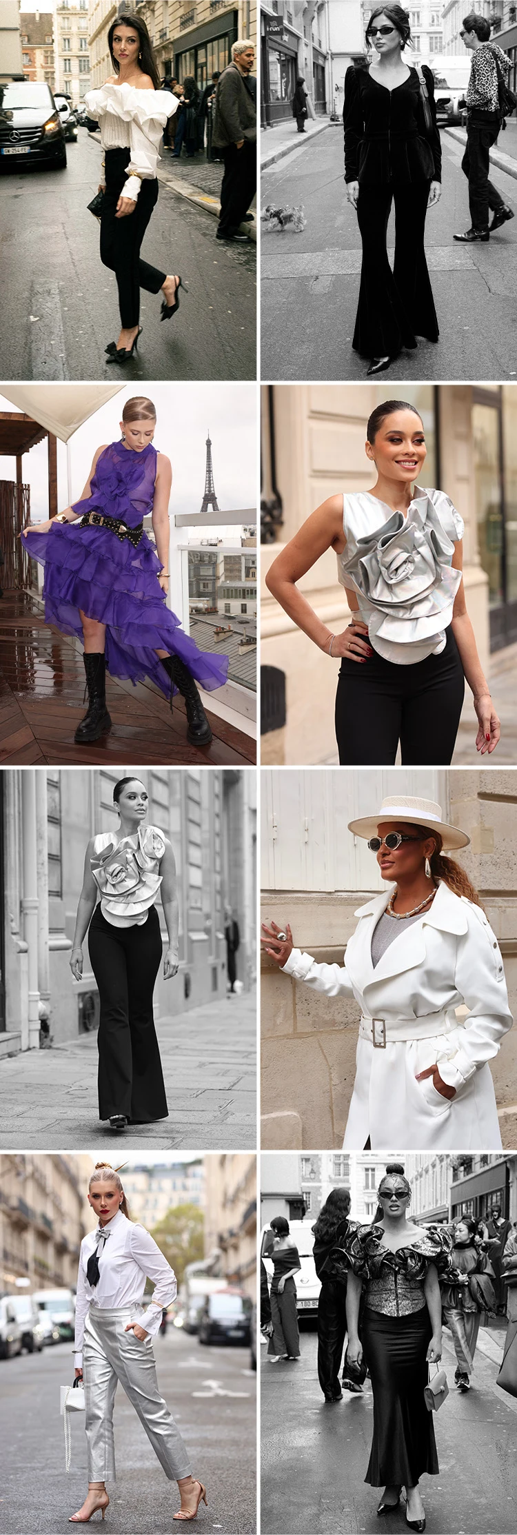 PARIS FASHION WEEK MODEL COLLAGE