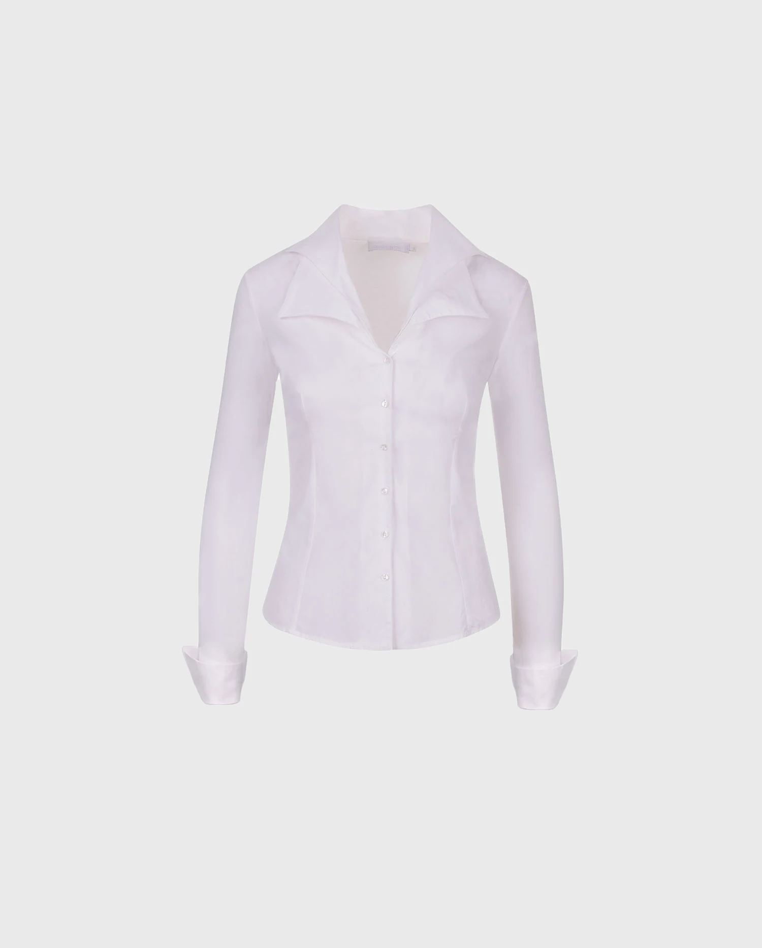 Discover The CHRISTIE White Long sleeved double collared t-blouse from ANNE FONTAINE