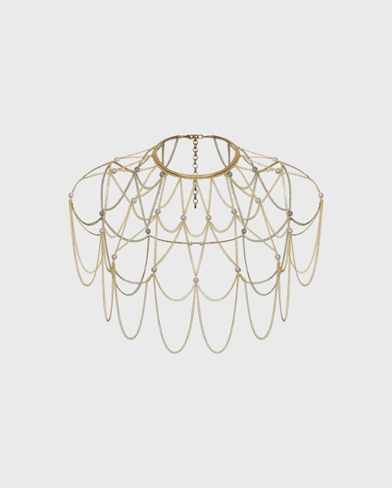 Discover the GORGEOUS Gold chain cape collar necklace from ANNE FONTAINE