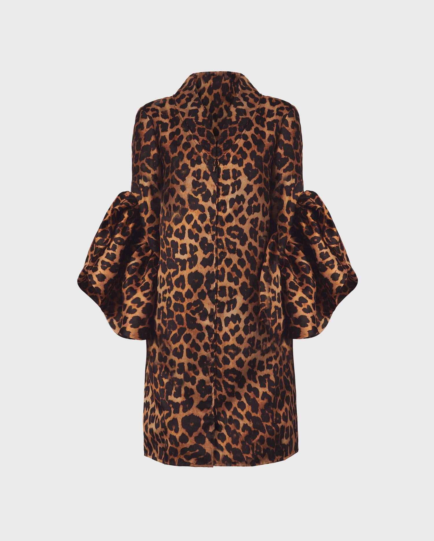 Discover the LELIADE Cheetah print jacket with statement tulip sleeves from ANNE FONTAINE