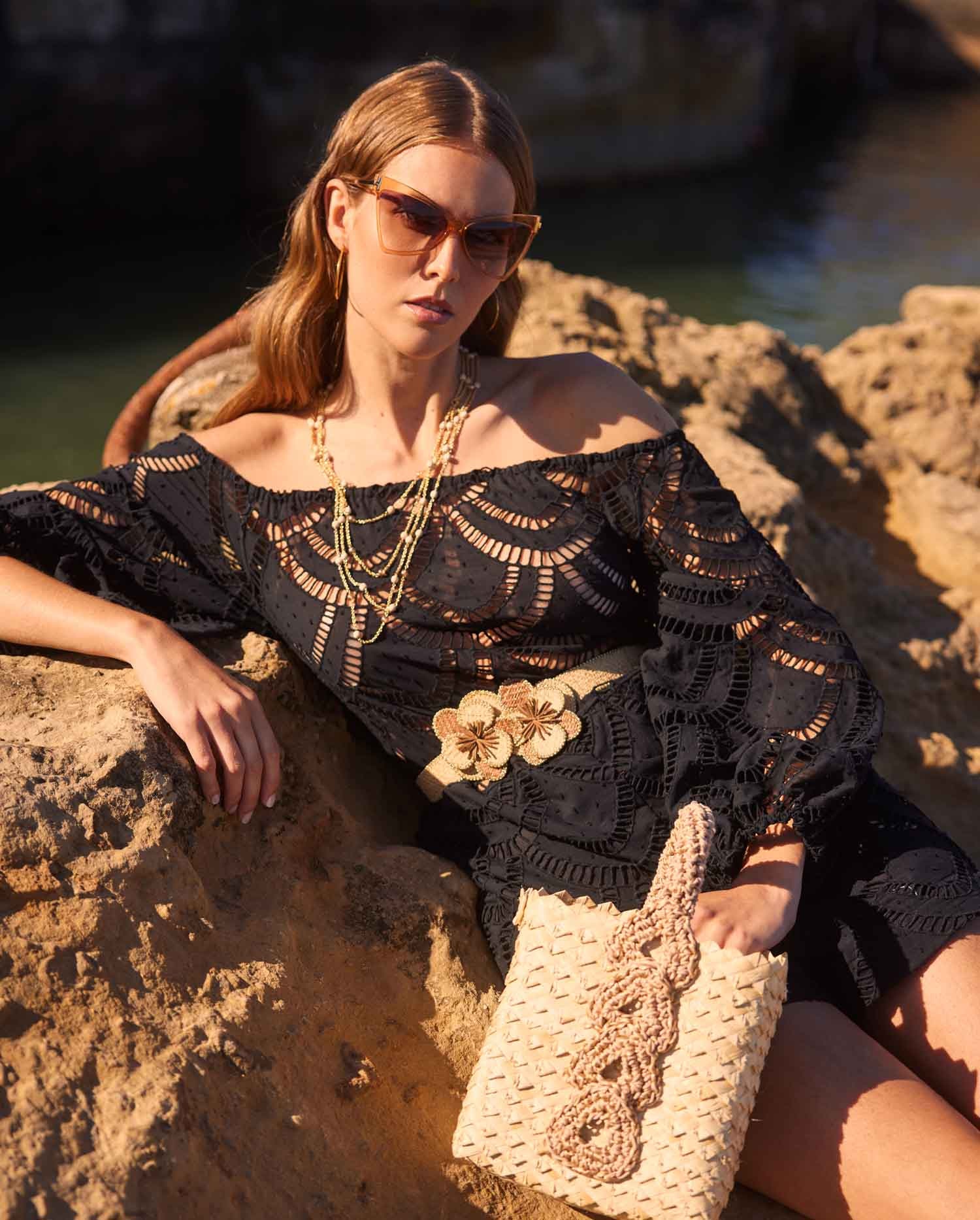 Luxury beachwear from Parisian designer Anne Fontaine featuring Volodia