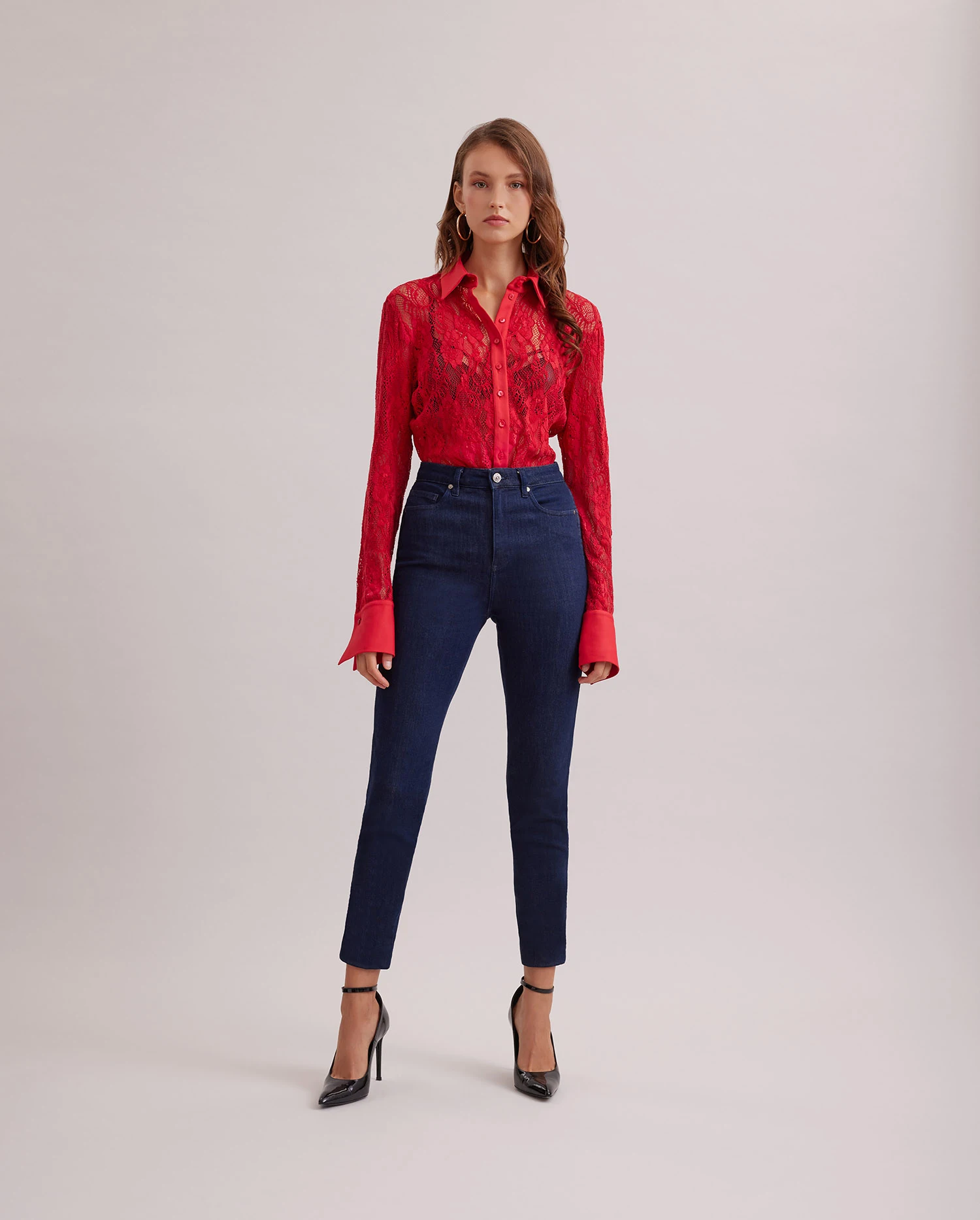 Discover The SKYE skinny denim jeans in dark wash from ANNE FONTAINE