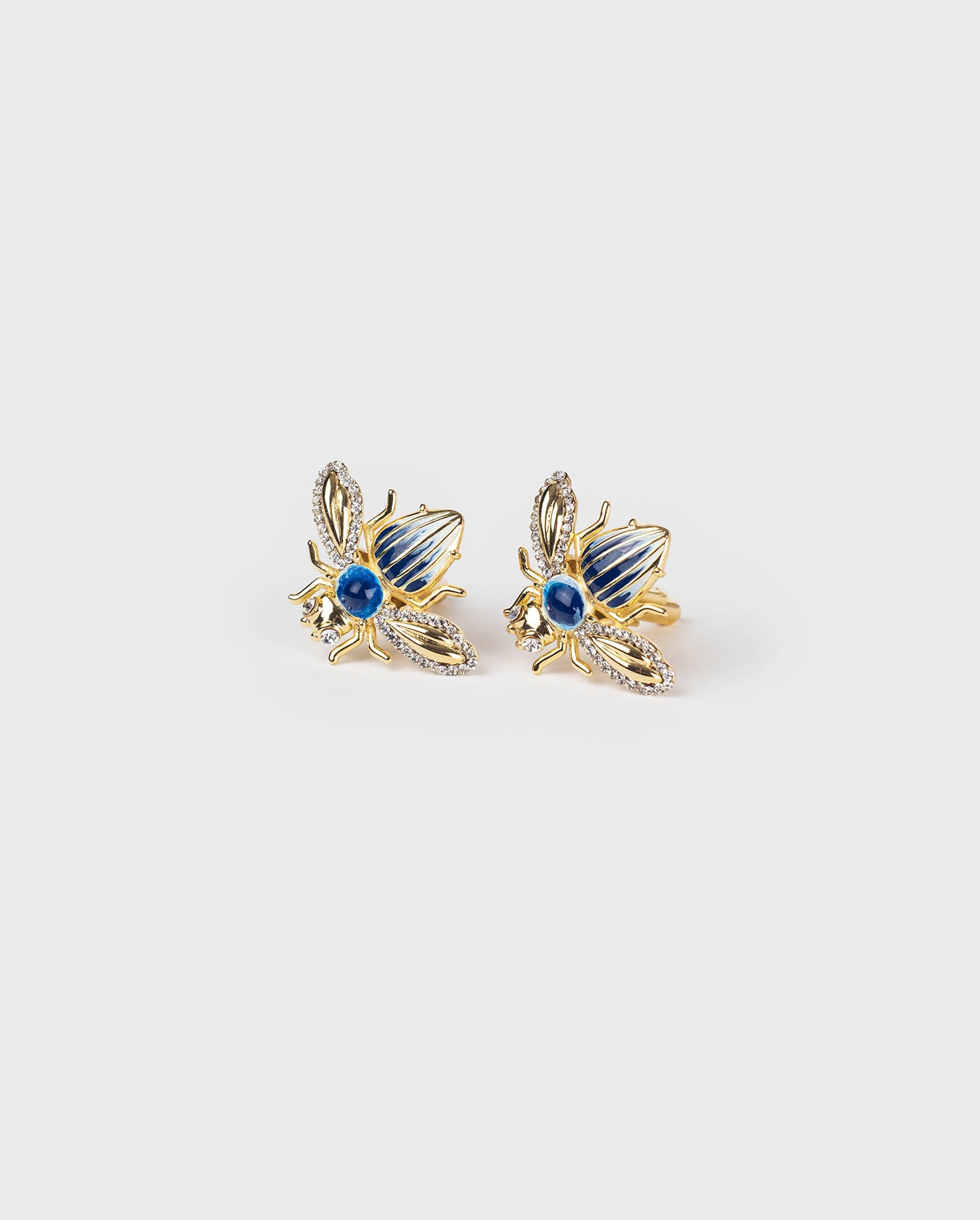 Discover the ALBIN Blue and gold bug cufflinks from ANNE FONTAINE