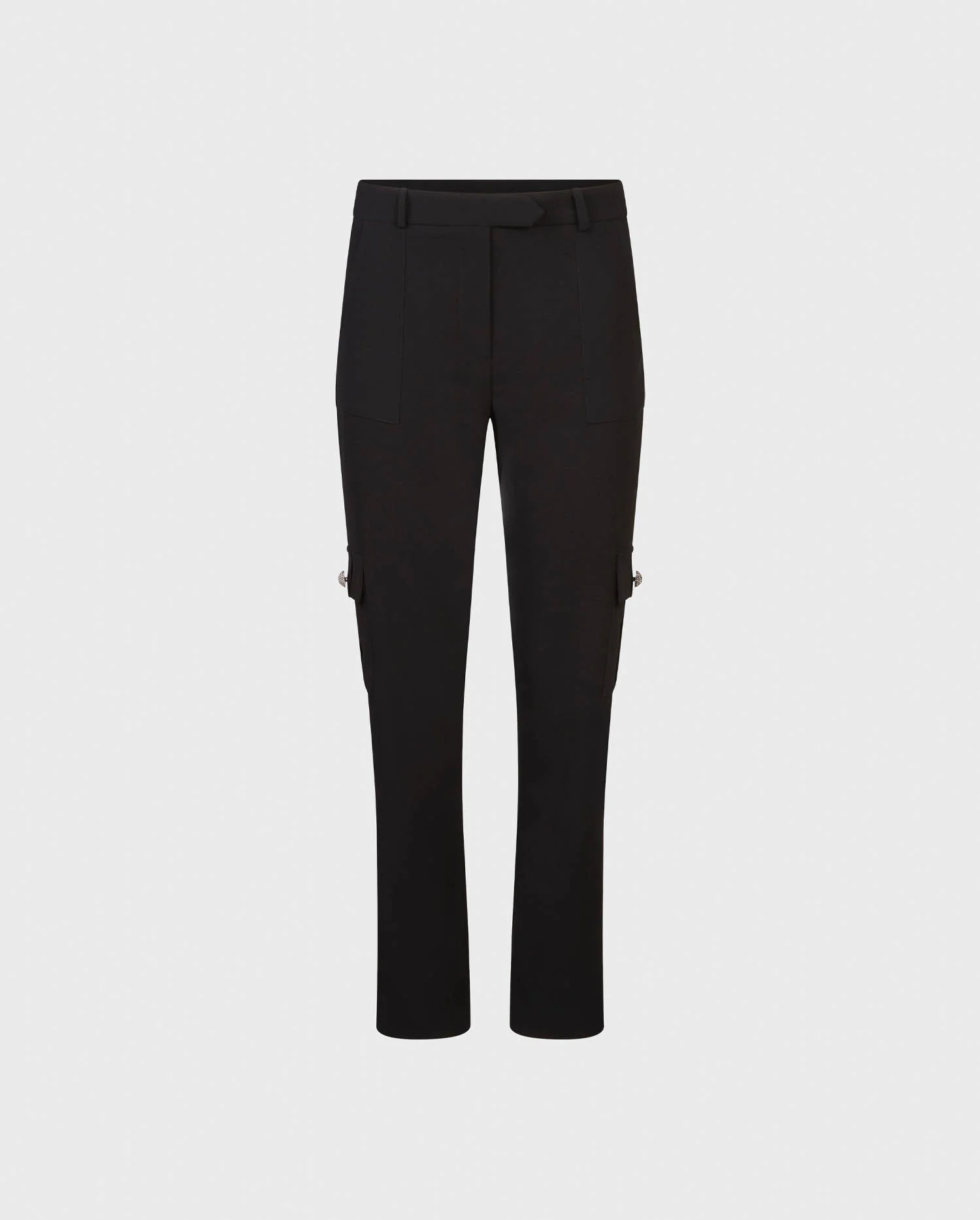 Discover The BALLADE Black crepe pant with large side pockets from ANNE FONTAINE