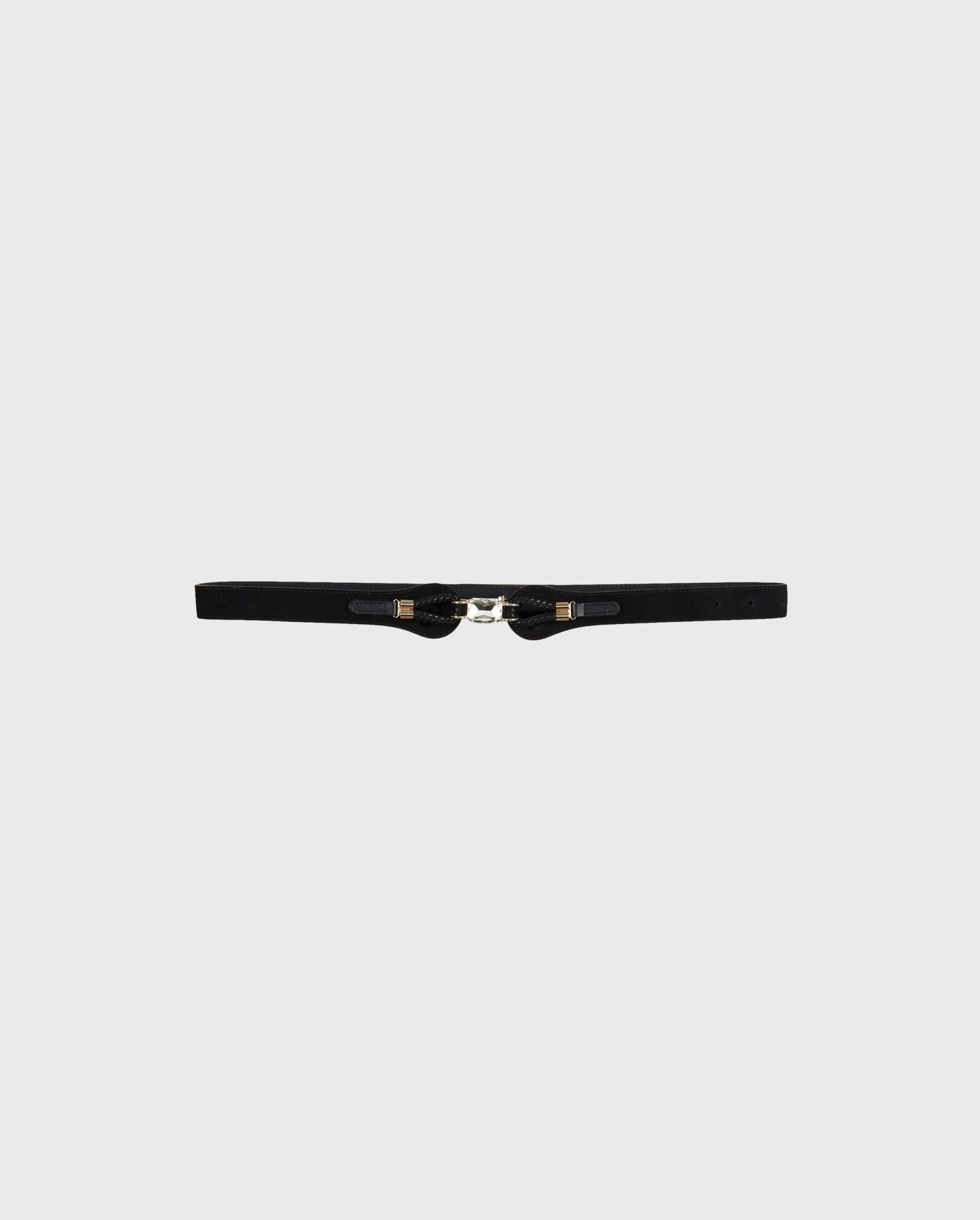 Disocver the BATH Split leather belt with Crystal stone from ANNE FONTAINE