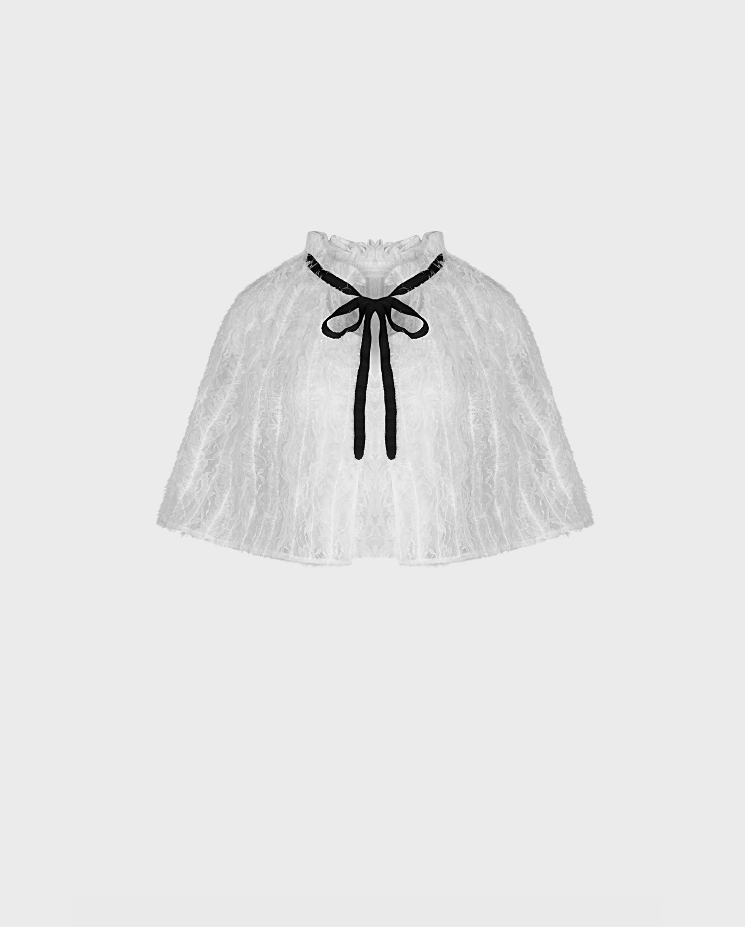 Discover the BOVARY Sheer white lace cape with eyelash trim from ANNE FONTAINE