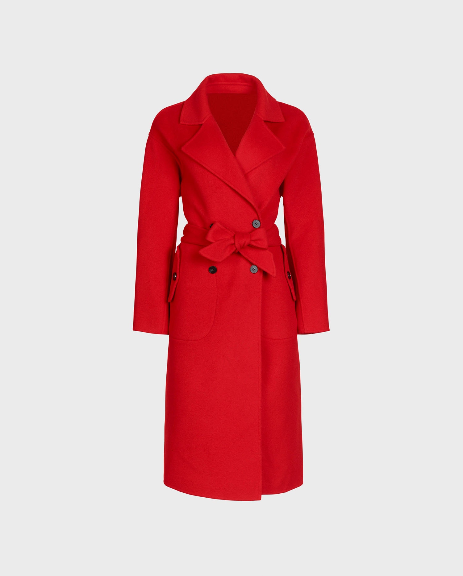 Discover The CODEX Trench coat with large notched collar and tie waist belt from ANNE FONTAINE