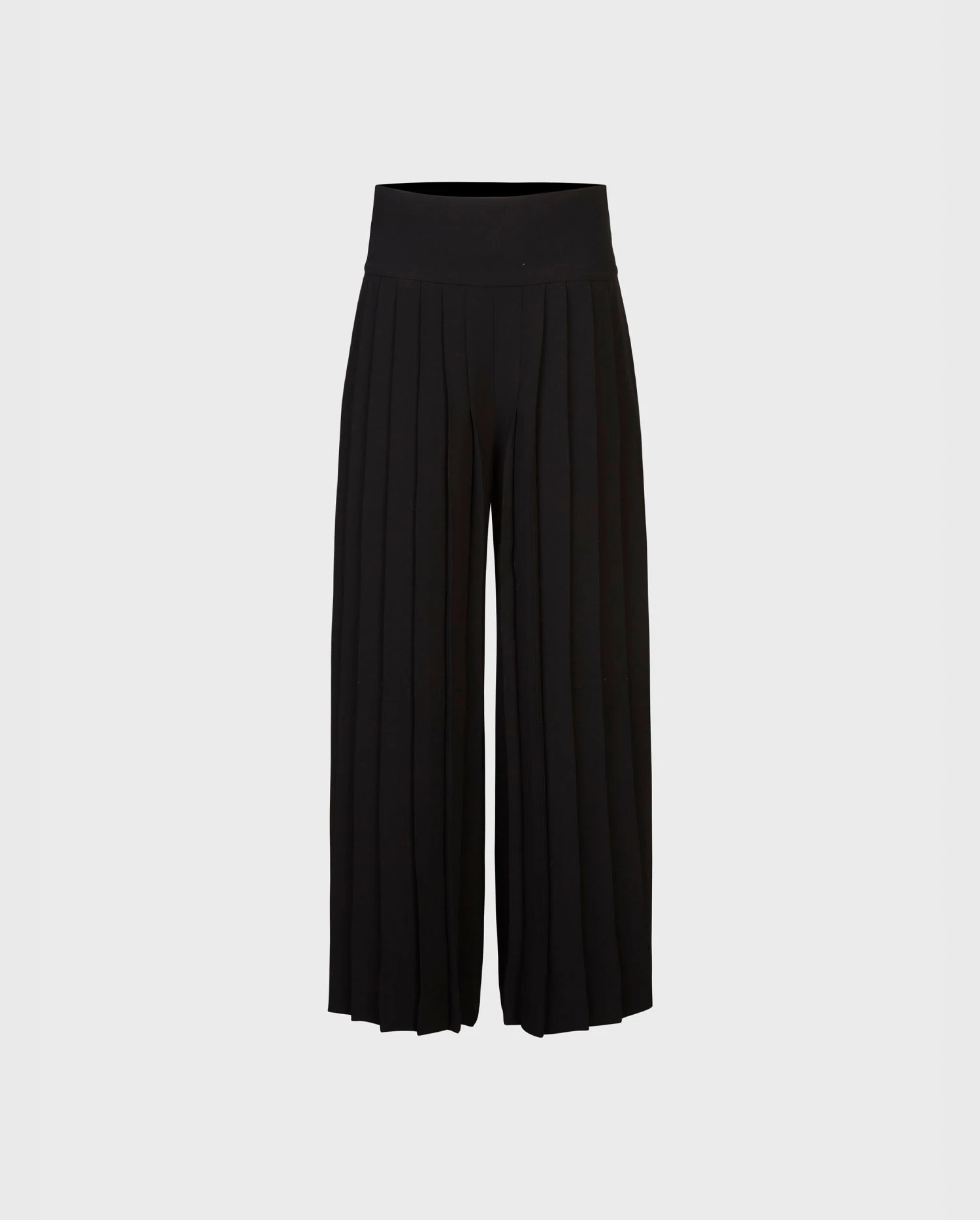 Discover the EDITION Black pleated wide leg pant with wide waistband from ANNE FONTAINE