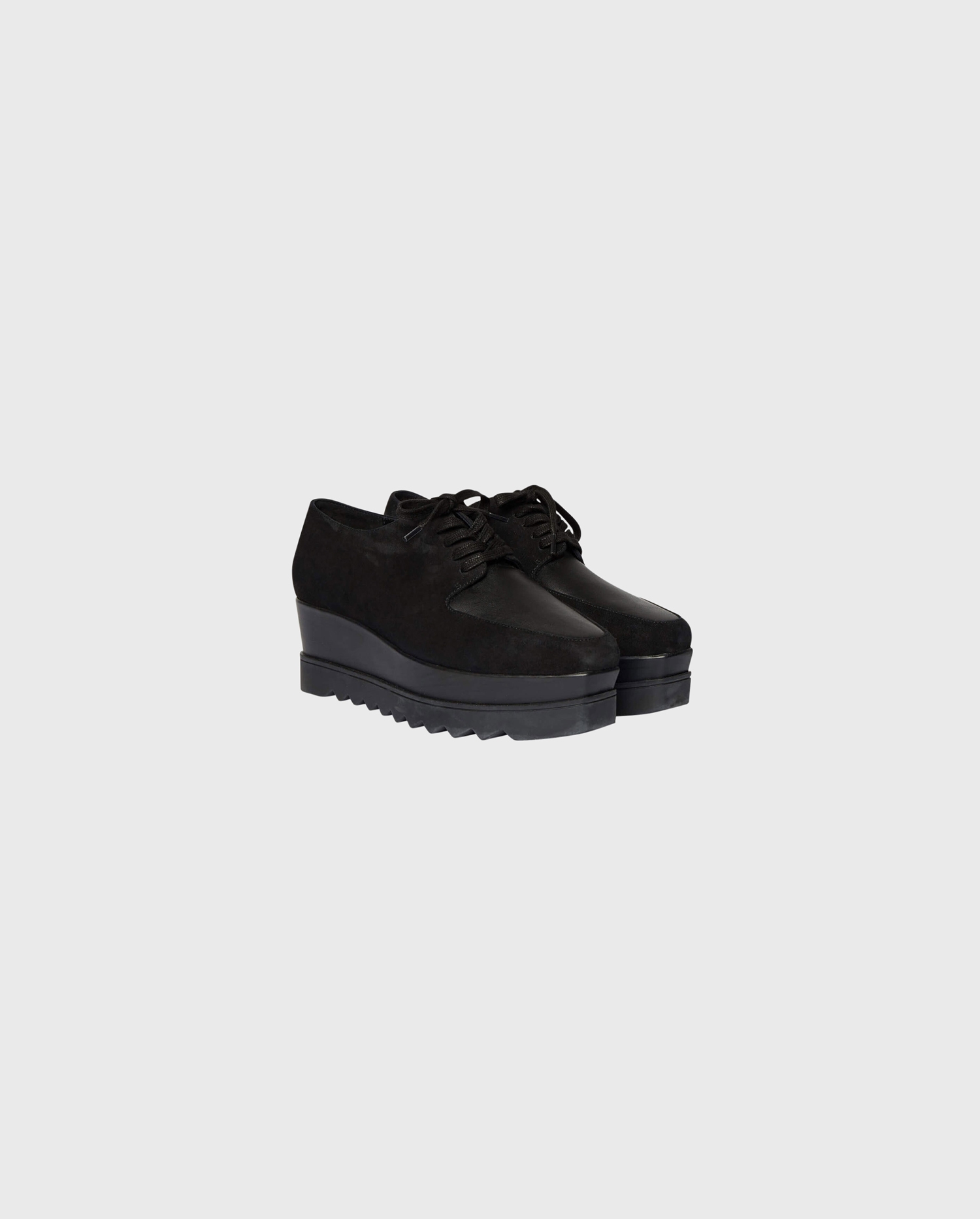 Discover The GEORGIO black suede platform sneakers from ANNE FONTAINE