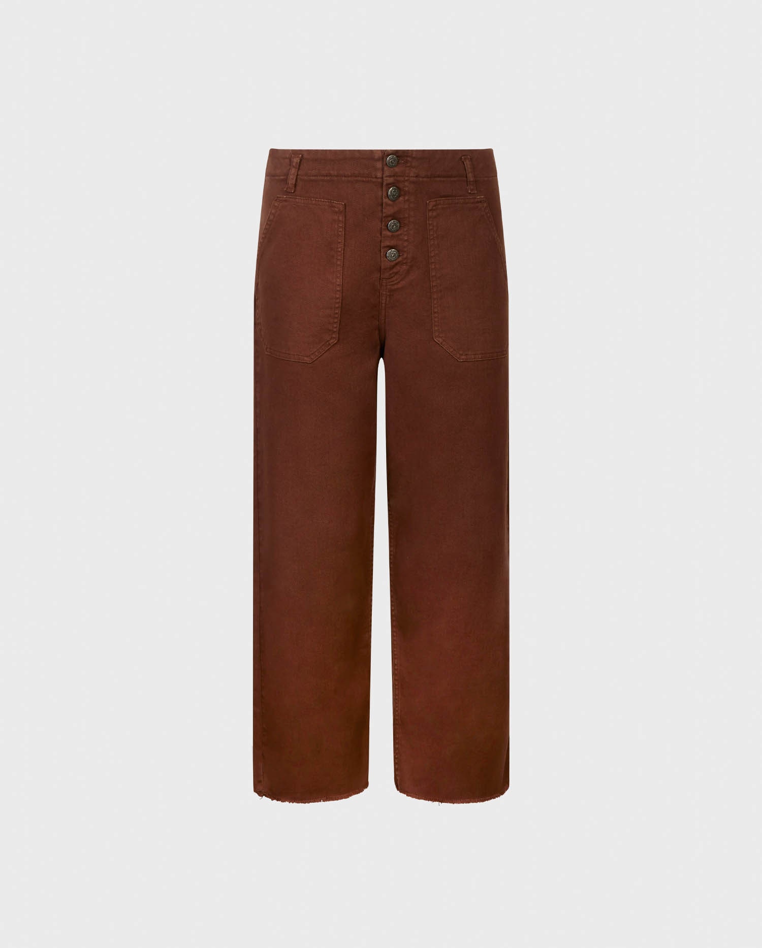 Discover the INTRIGUE Straight leg cropped brown pant from ANNE FONTAINE