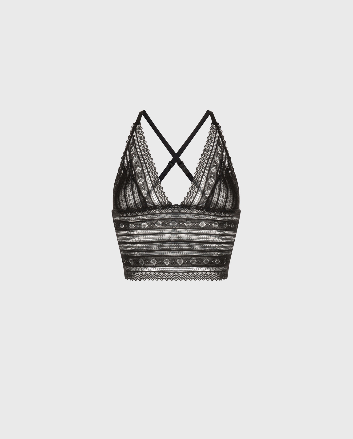 Discover The JAGUAR Black Lingerie Style Top in Refined Lace from ANNE FONTAINE