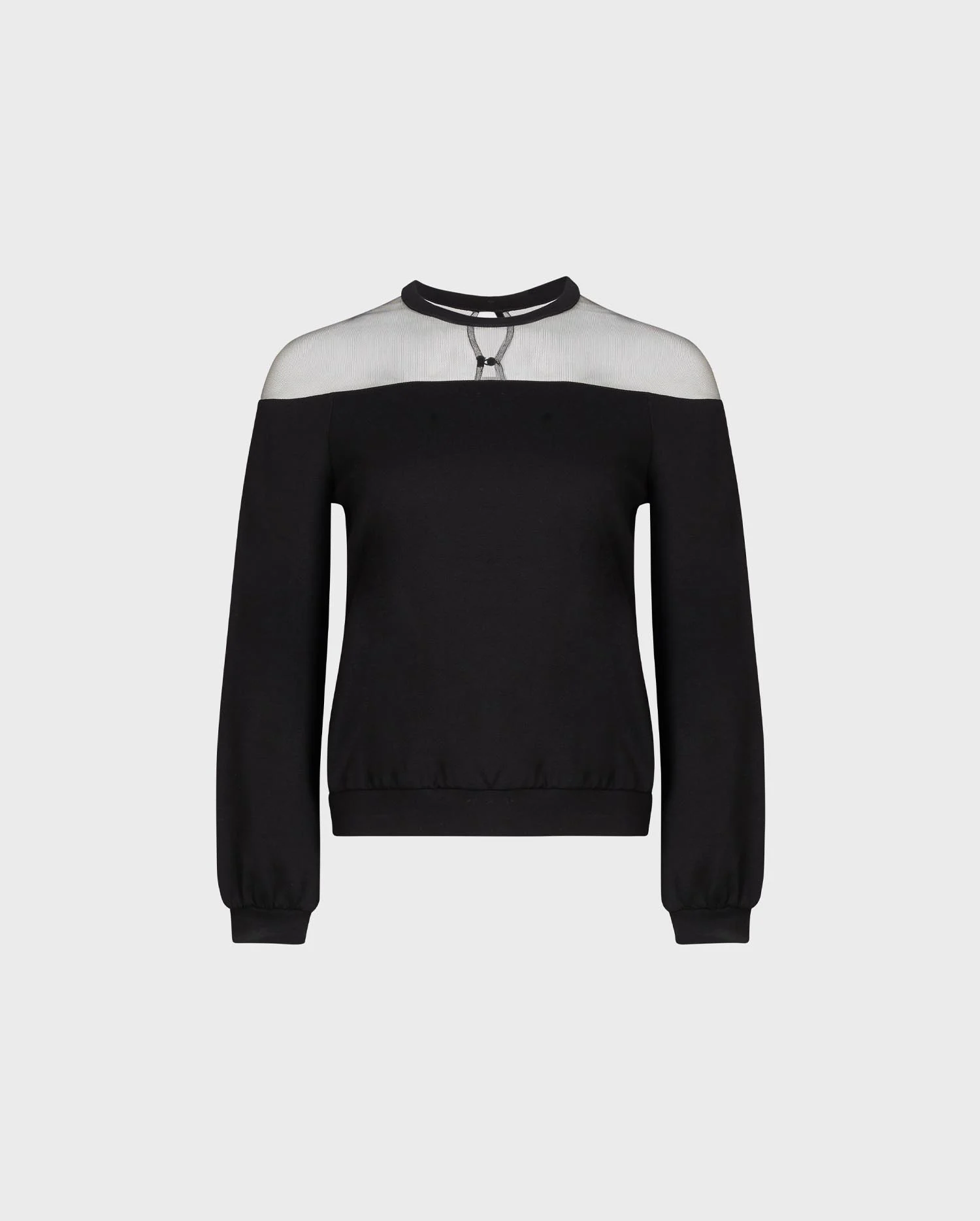 Discover The KALLY Black Long sleeve sheer tulle sweatshirt from ANNE FONTAINE