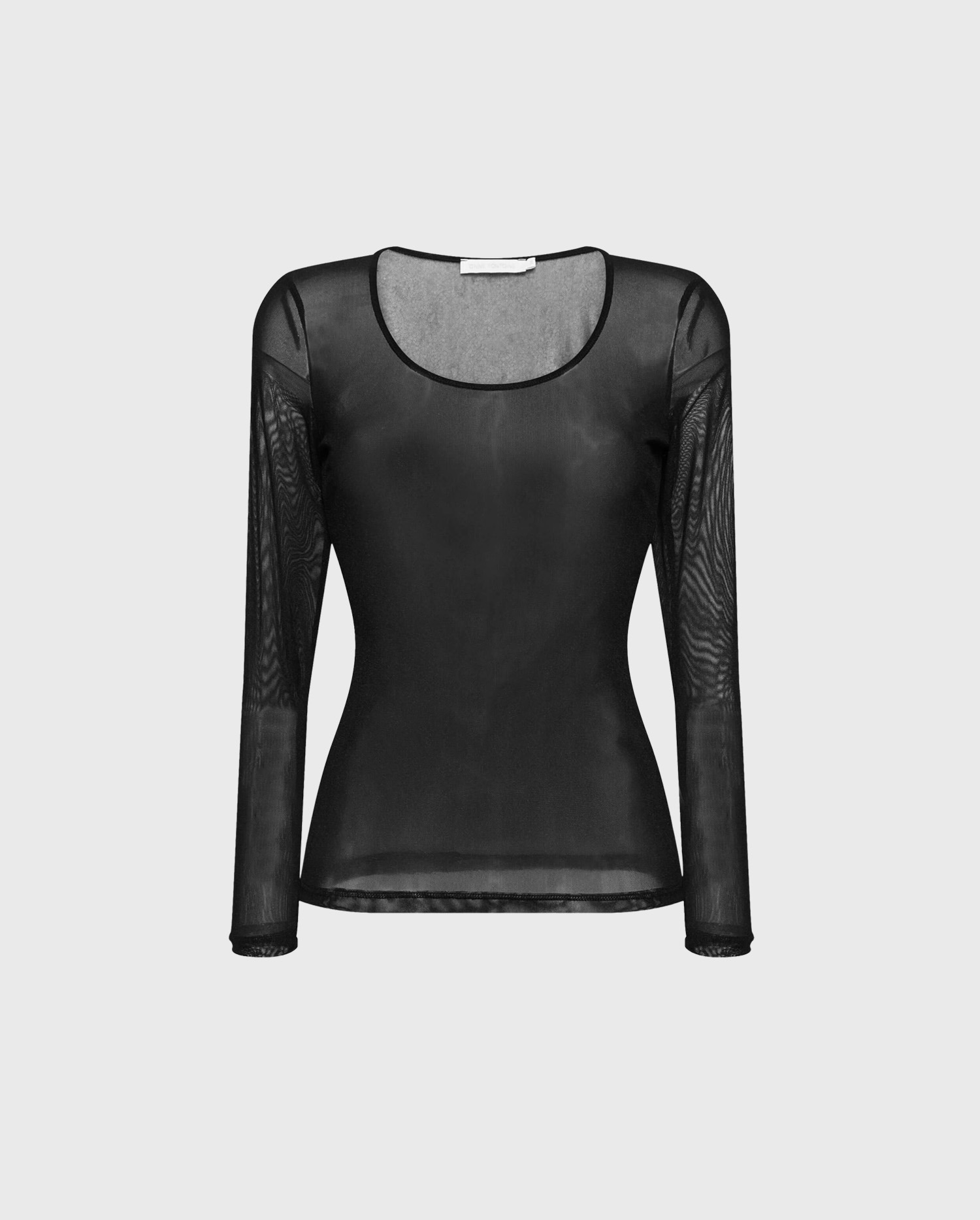 Discover the MYSTERY Long sleeve scoop neck mesh top from ANNE FONTAINE