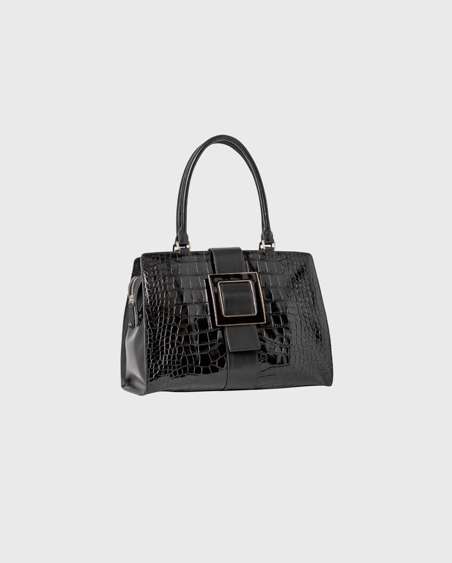 Discover The NESTOR Croc-embossed black bag from ANNE FONTAINE