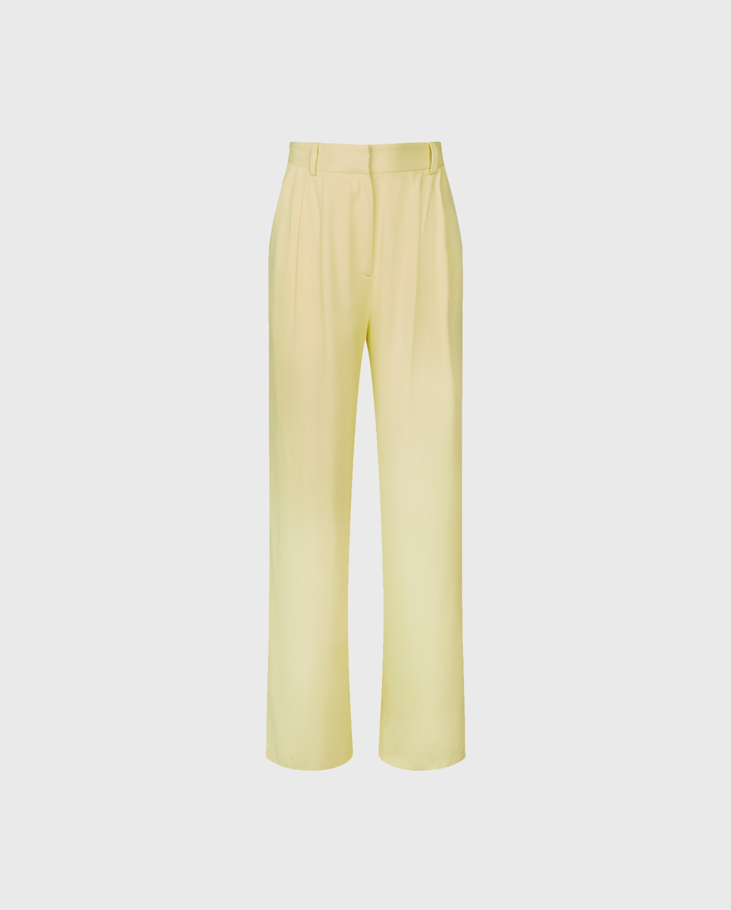 Discover The OKINA Yellow high-waisted wide-leg oversized pants