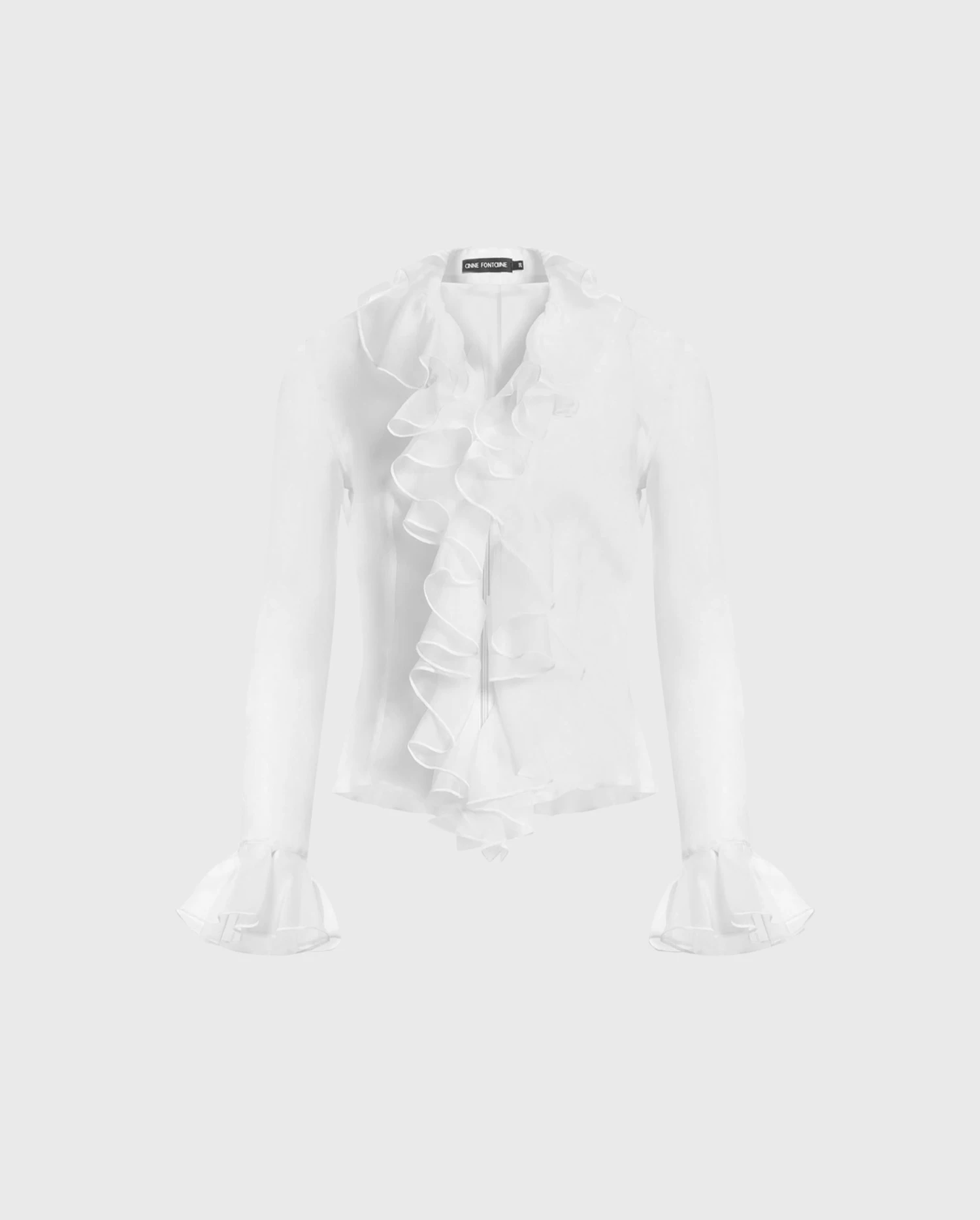 Discover The SADY Silk Organza Shirt Decorated With Ruffles From ANNE FONTAINE