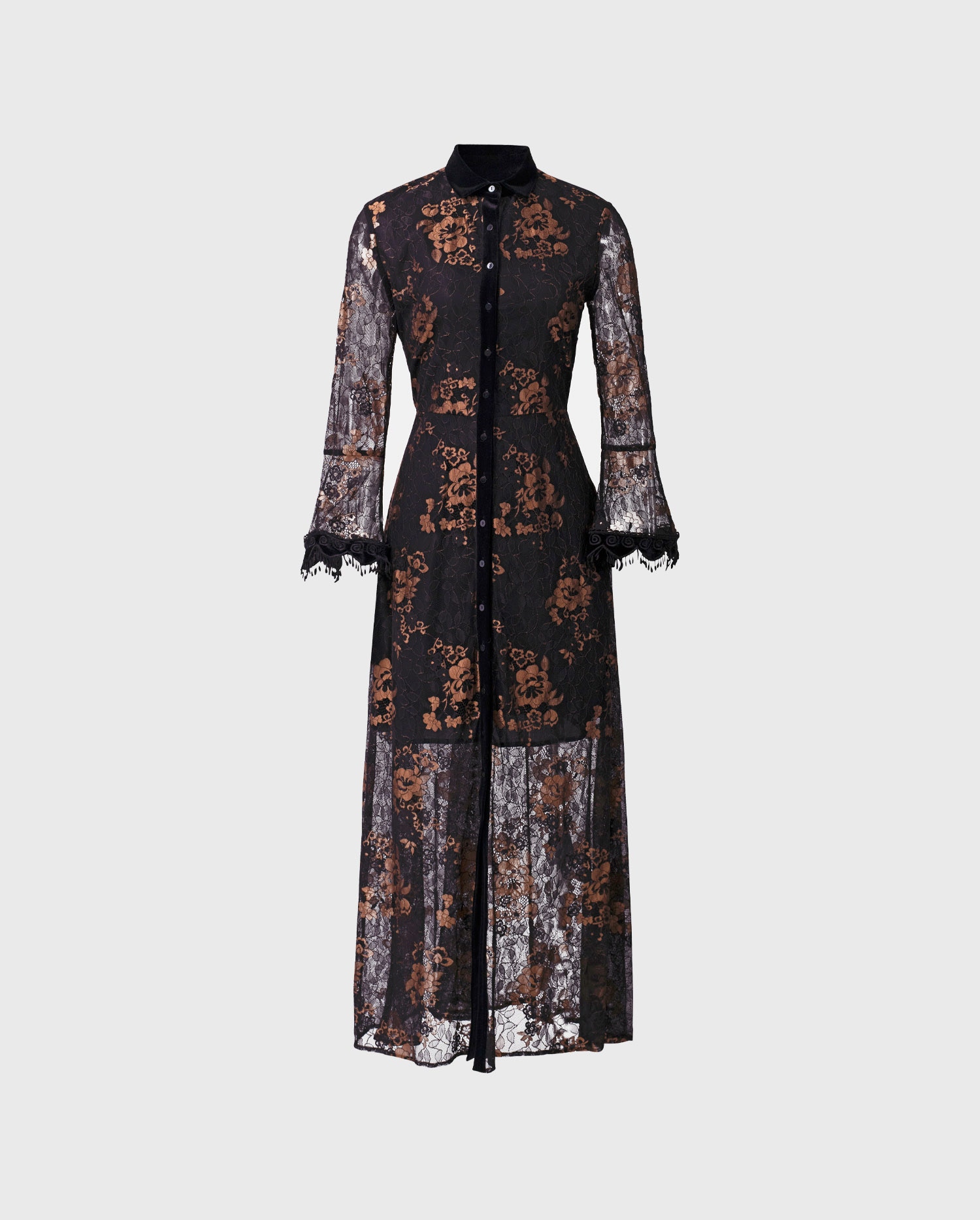 Discover the RESONANCE Longline dress with sheer floral overlay from ANNE FONTAINE