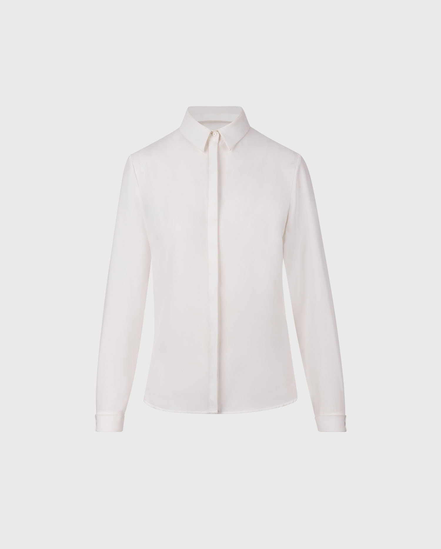 Discover The SAGANE Long sleeve crepe shirt with french cuffs from ANNE FONTAINE