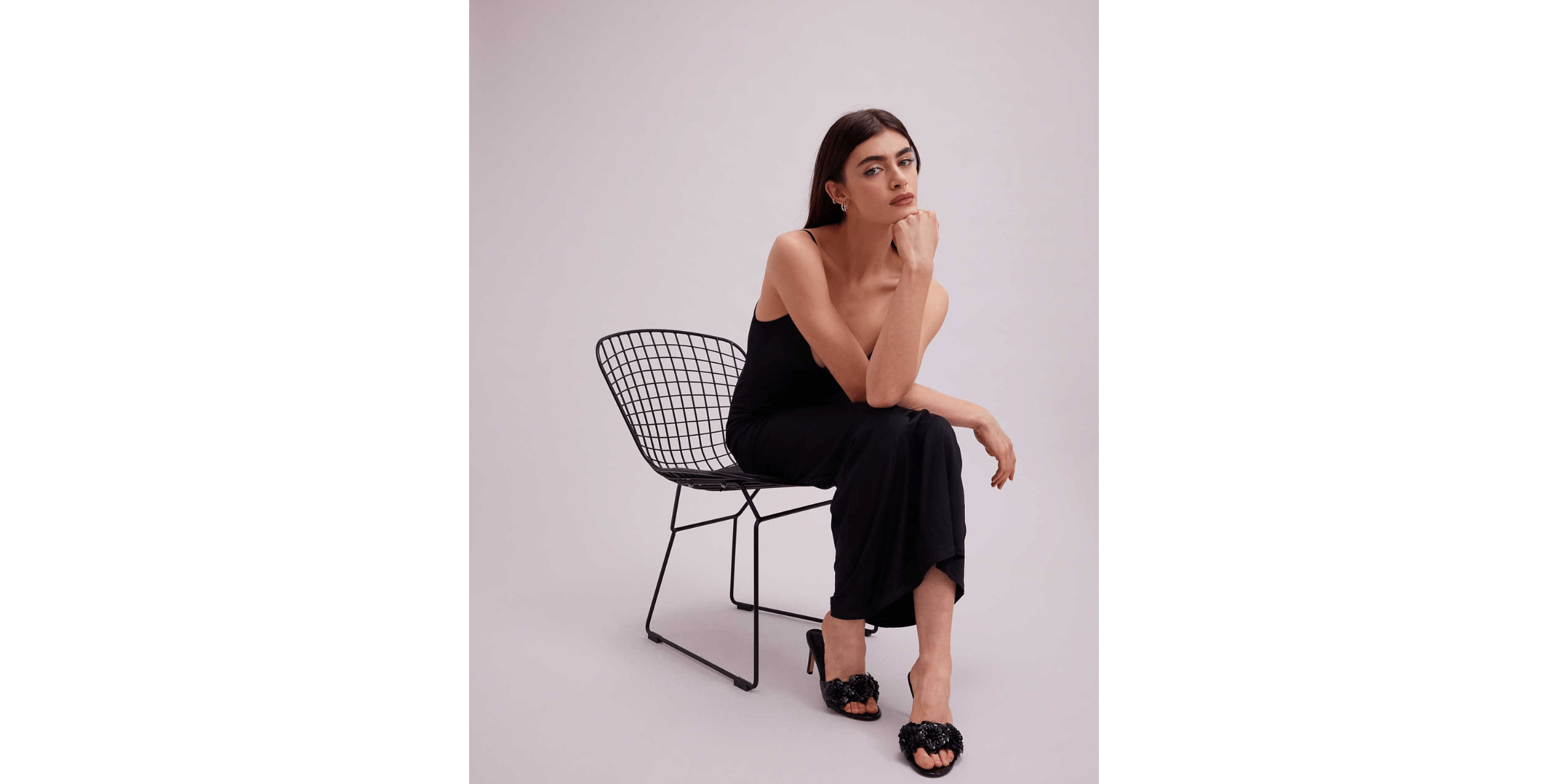 Discover The SANDYA long black maxi dress with thin straps from ANNE FONTAINE