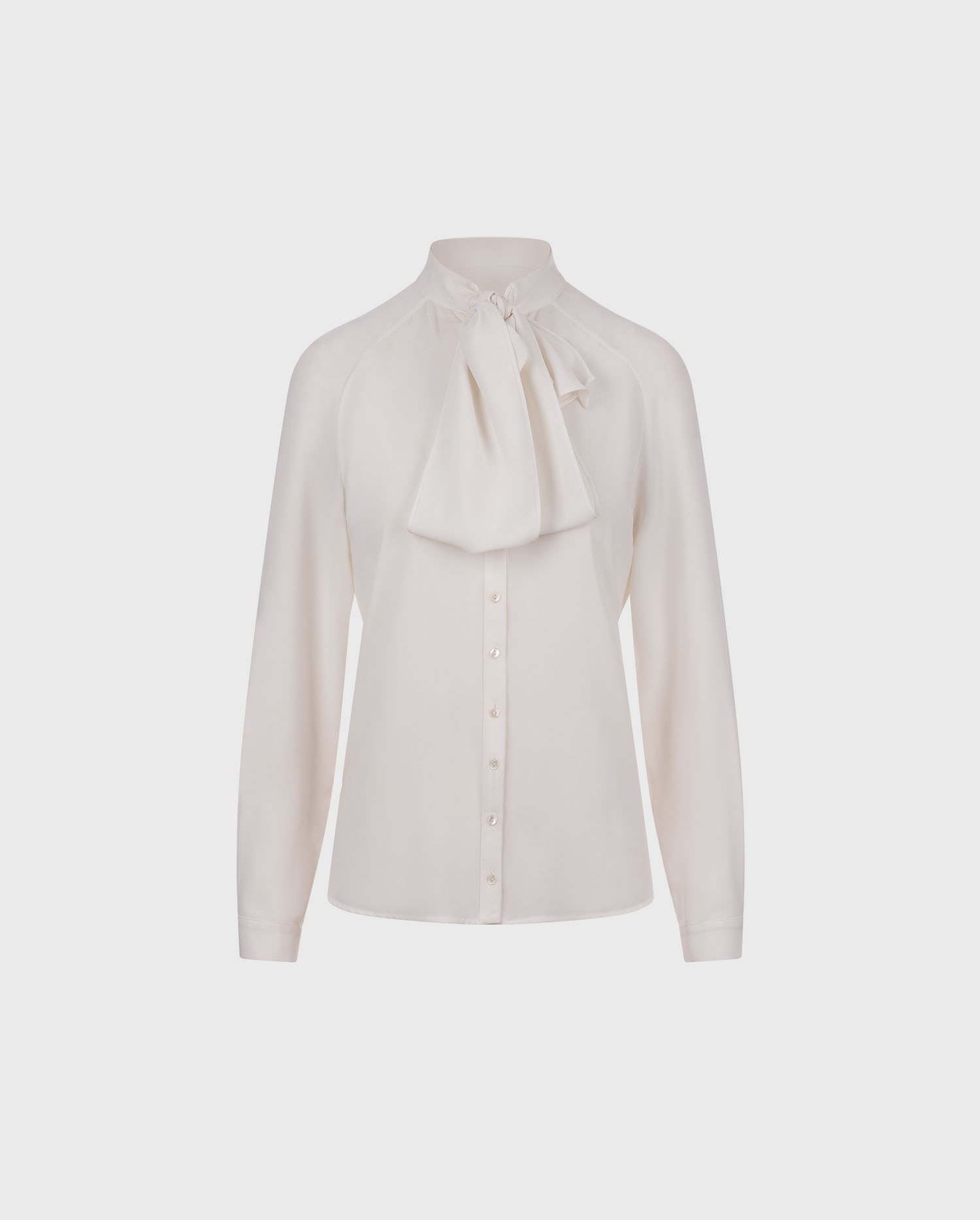 Discover The SANTANA Crepe shirt with knotted tie collar from ANNE FONTAINE