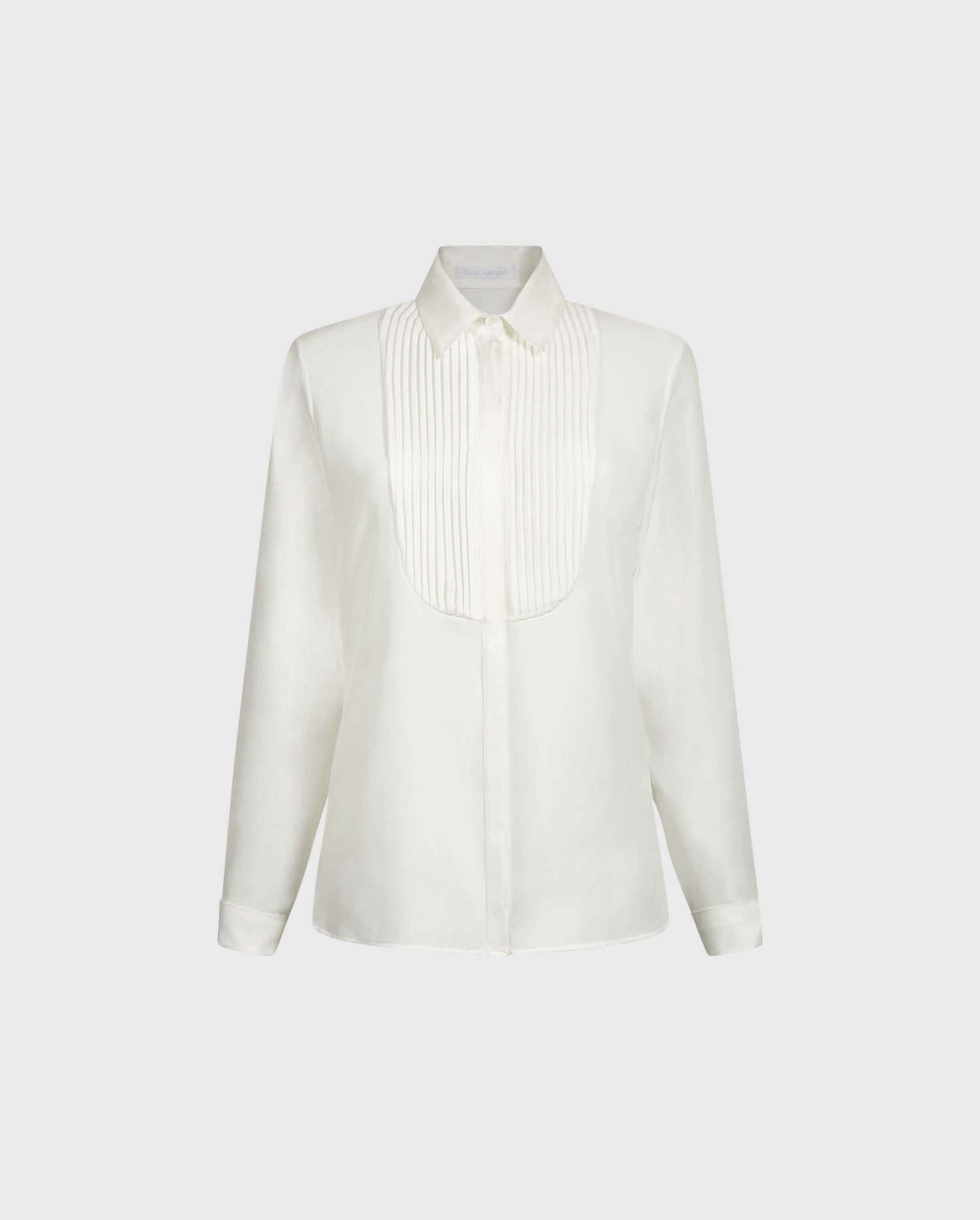 Discover The SAPHIRA long sleeve white collared pleated shirt from ANNE FONTAINE