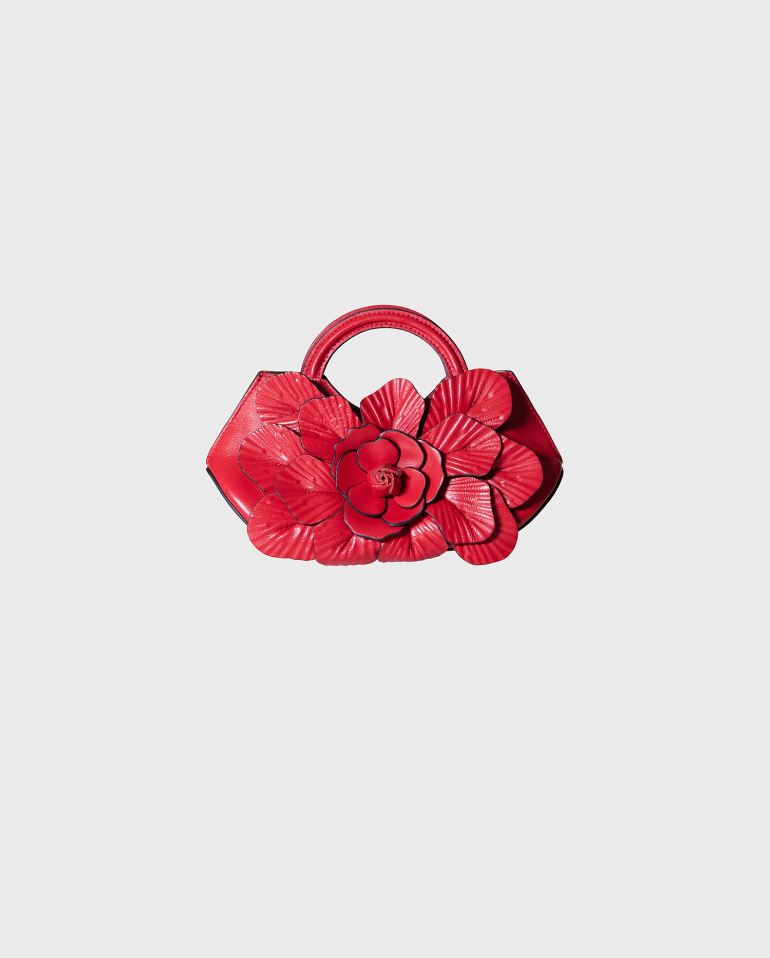 Discover The SCARLETT-MINI Signature leather mini floral handbag in white from ANNE FONTAINE