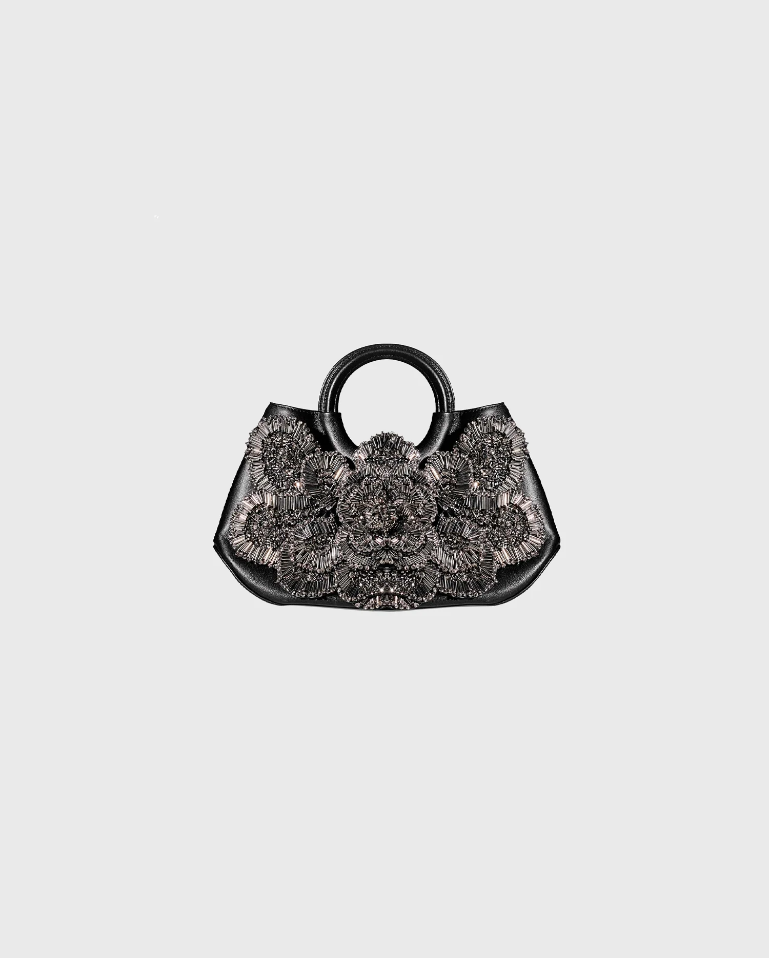 Discover the SCARLETT Anne Fontaine Signature Floral Handbag in a rich and subtle metallic look for the most modern day-to-evening look.