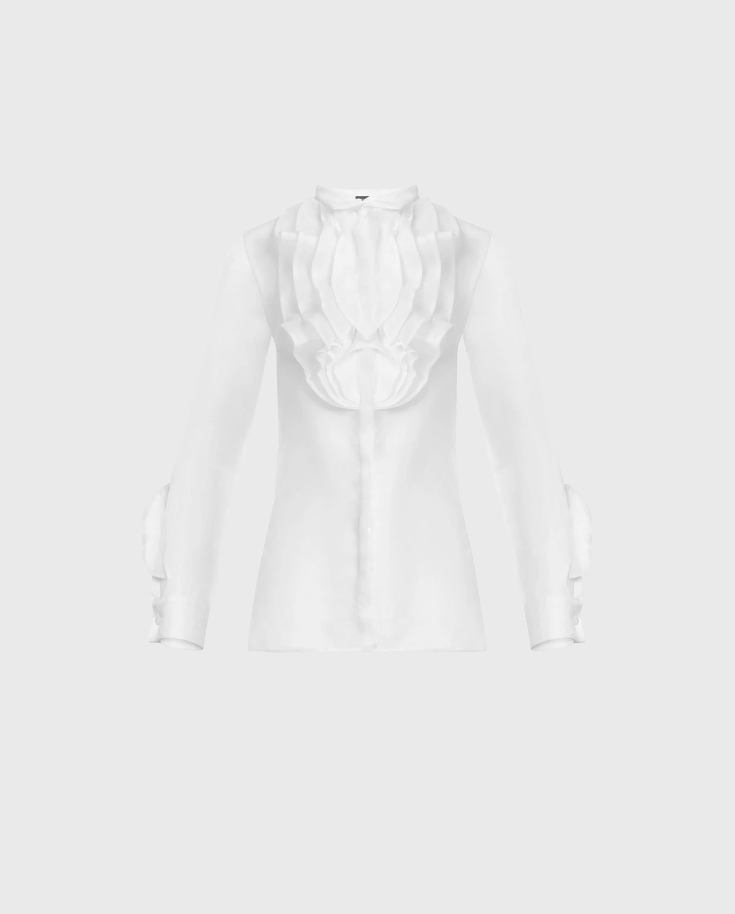 Discover The SILENA White Silk Organza Shirt From ANNE FONTAINE