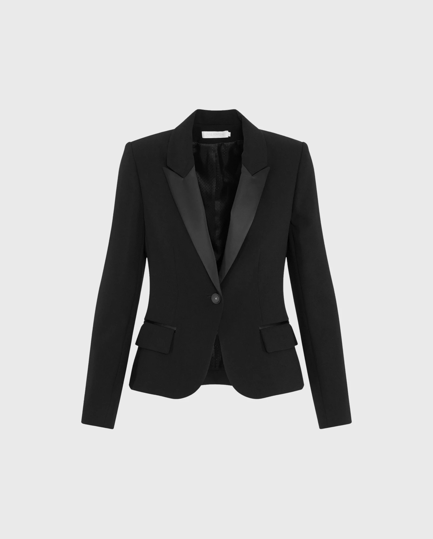 Discover The SMART Black Tailored Single Button Tuxedo Jacket from ANNE FONTAINE