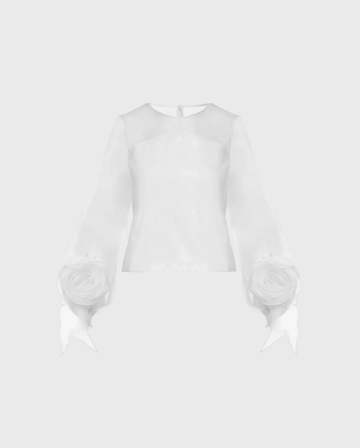 Discover the SPRING Long sleeve silk organza blouse from ANNE FONTAINE