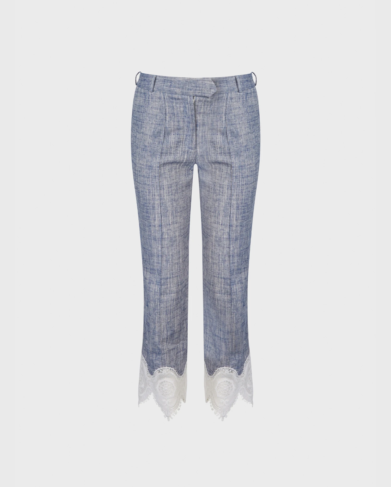 Discover the VINCE Cropped Linen Pants With Lace Applique from ANNE FONTAINE