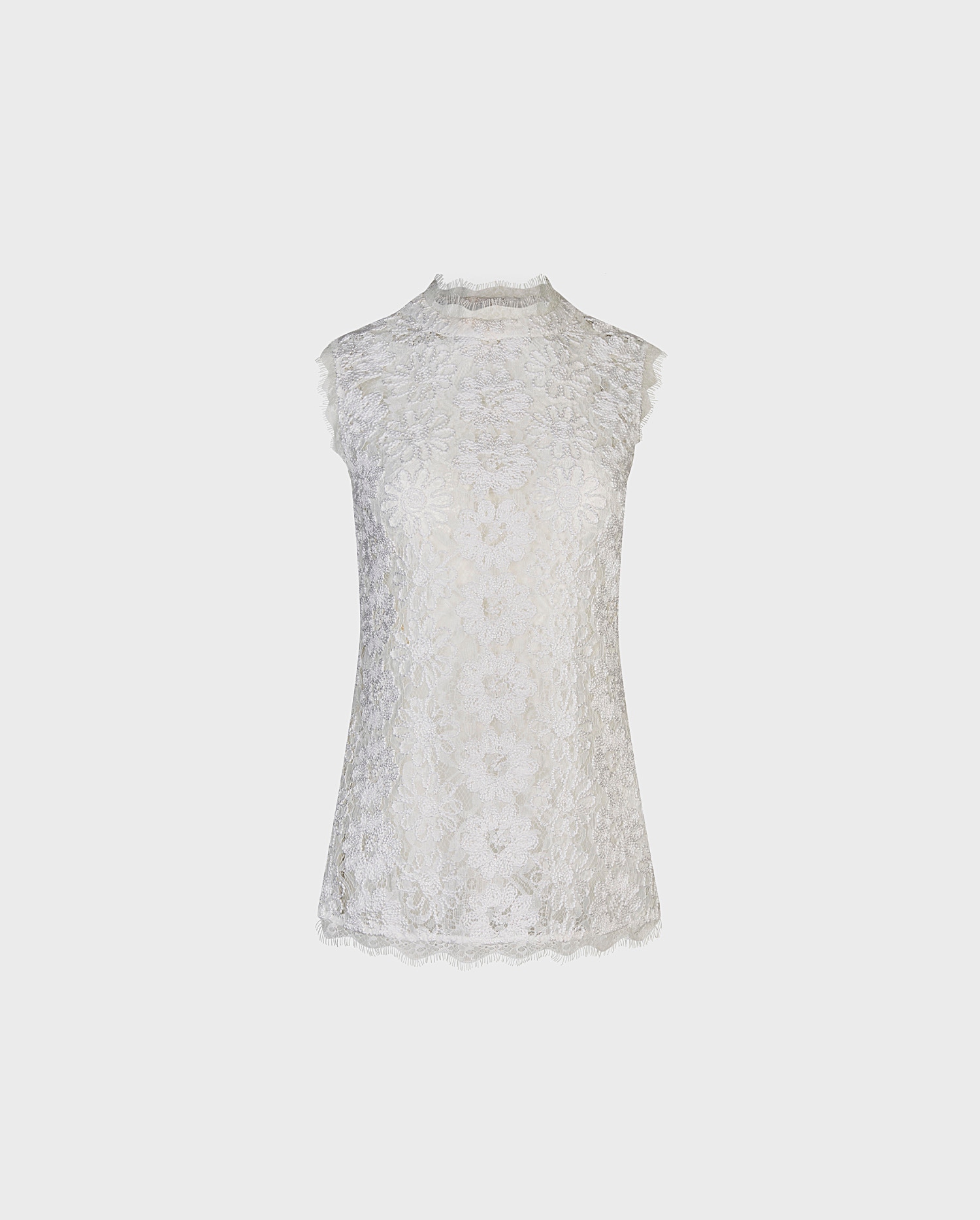 Discover the VOLINA Floral Embroidered Lace Blouse With Eyelash Trim Details from ANNE FONTAIN